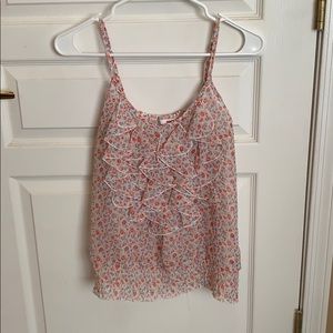 Flower tank top blouse